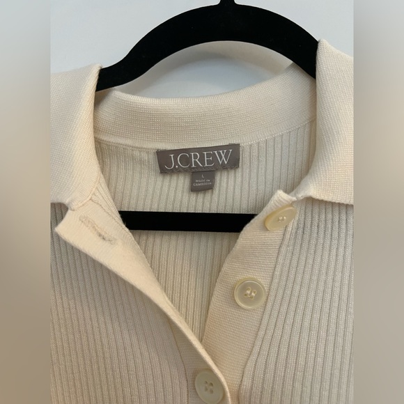 J. Crew Ivory Ribbed Polo - Picture 7 of 8